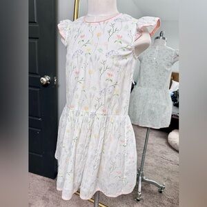 Dear Georgie Floral Flutter Sleeve Dress Size 8/9 Spring Easter
